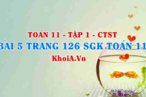 Bài 5 trang 126 SGK Toán 11 Tập 1 Chân trời sáng tạo